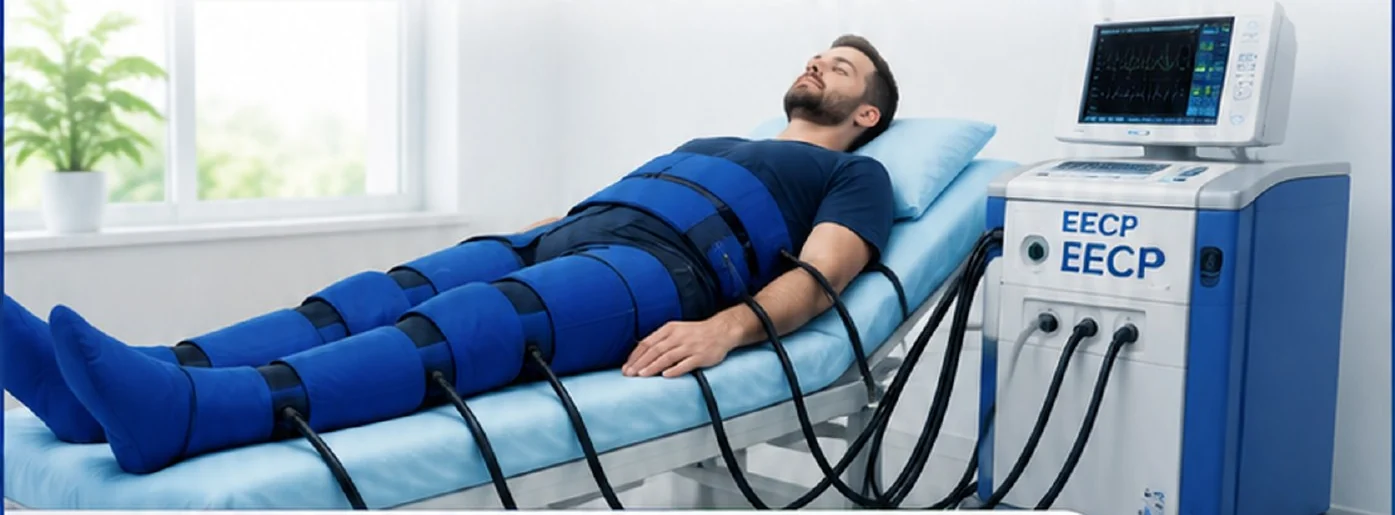 EECP treatment with pressure cuffs
